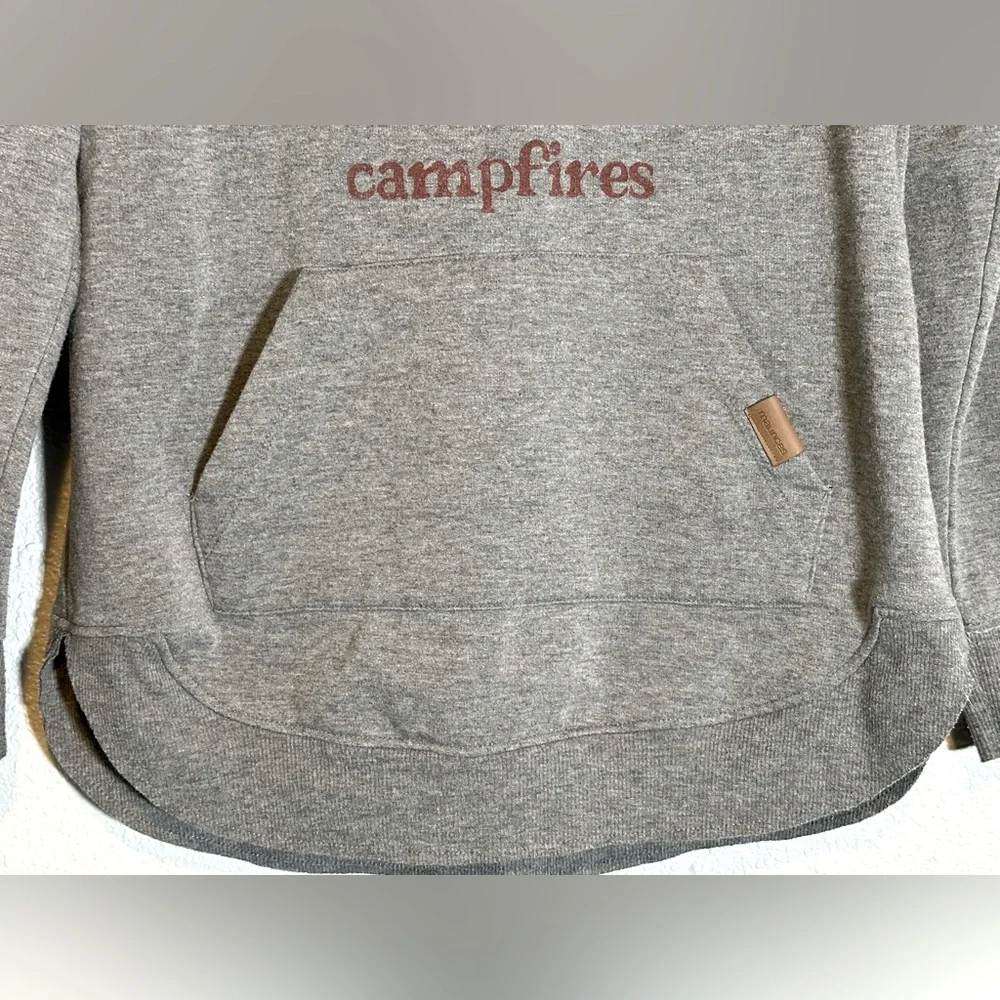 Maurices Fleece Hoodie with Plaid Hood Graphic Long Sleeve Sweatshirt Size M - Picture 8 of 16